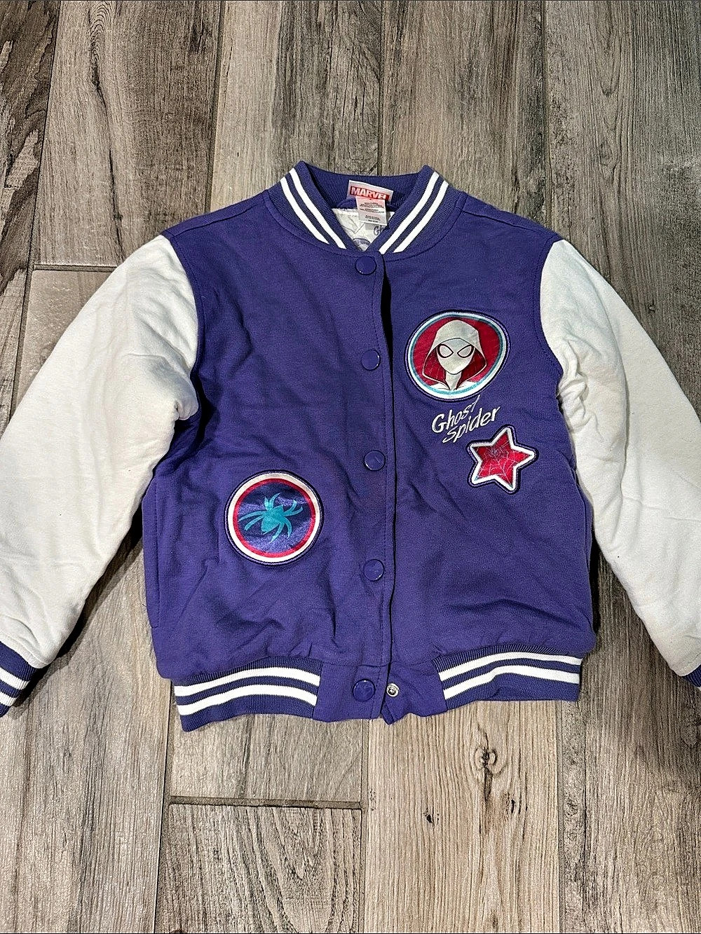 Disney Varsity Jacket Purple & White Like New